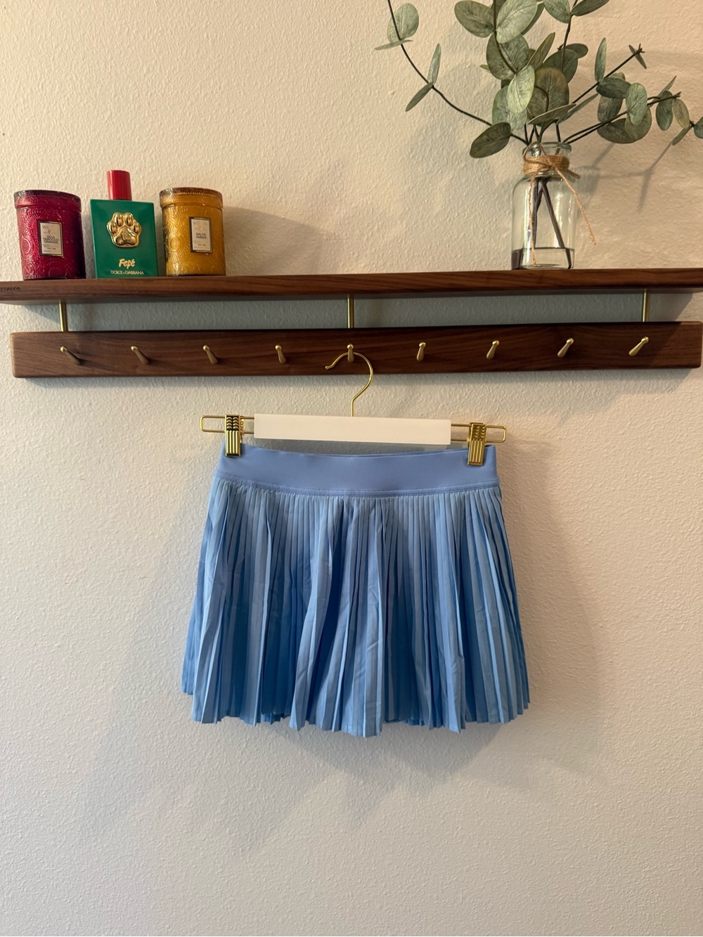 Lululemon Varsity High-Rise Pleated Tennis Skirt Light Blue Pleated Mini Skirt -